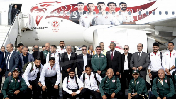 المنتخب الوطني يغادر إلى السعودية قبل المشاركة في كأس العالم قطر 2022