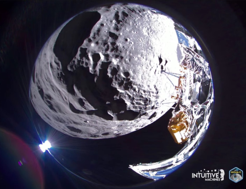 Odysseus envoie ses premières images du sud de la Lune