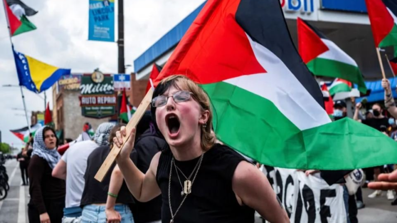 مؤيدون للفلسطينيين بالحزب الديمقراطي ...