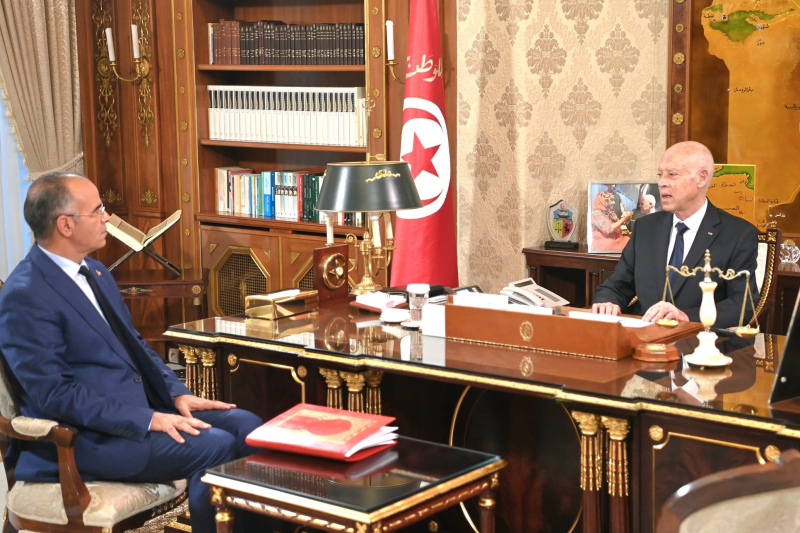 Kais Saied et Kamel Maddouri