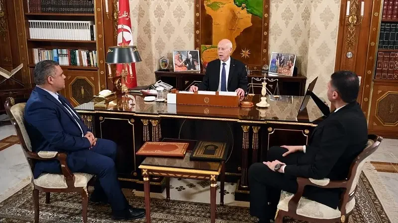 Kais Saied avec Khaled Nouri et Sofiene Bessadok
