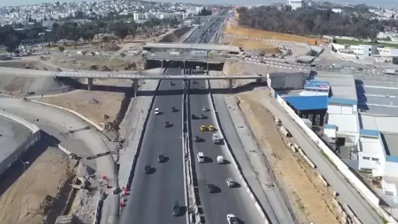 Détournement partiel de la circulation à l'entrée sud de Tunis