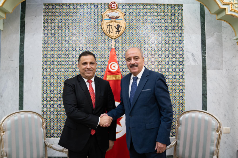Mohamed Ali Nafti et l'ambassadeur libyen