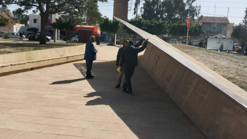 القصرين: إزالة مكونات بحديقة ساحة ...