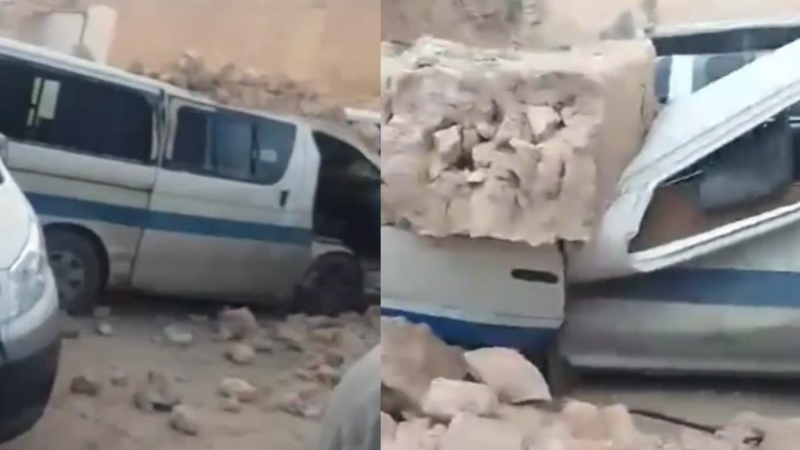 مدنين: سقوط الجدار الخارجي لمحطة سيارات ...
