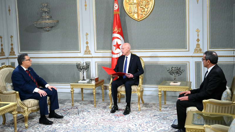 Saied avec Brahim Bouderbala et Imed Derbali