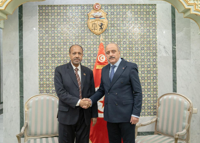 Nafti et l'ambassadeur soudanais