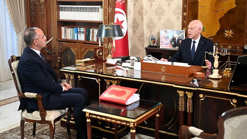 Kais Saied et Kamel Maddouri