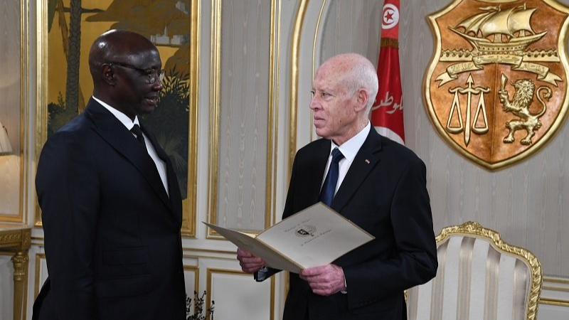 Saied et le ministre sénégalais des Forces armées, Birame Diop