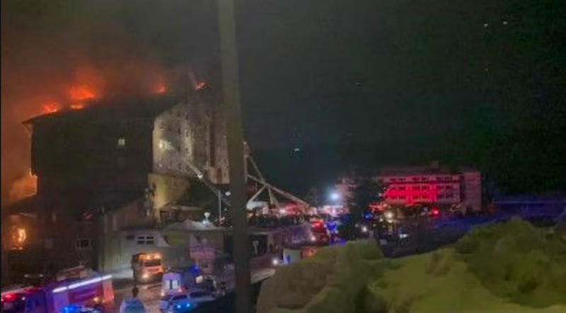 incendie dans une station de ski
