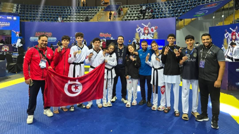 المنتخب الوطني للتايكوندو  للأواسط والوسطيات يحرز الذهب في الفجيرة