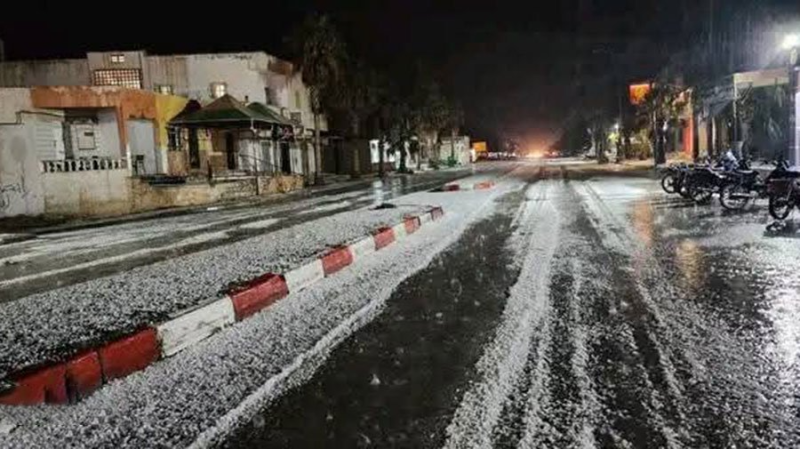سيدي بوزيد: أمطار غزيرة وتساقط البرد