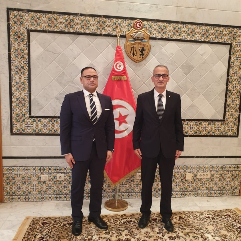 Mohamed ben Ayed et l'ambassadeur d'Egypte
