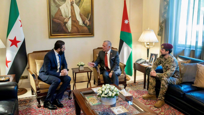 ملك الأردن يبحث مع الشرع أمن الحدود ...