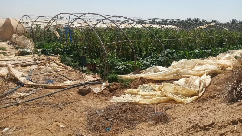 قبلي: الرياح تلحق أضرارا هامة بالبيوت ...