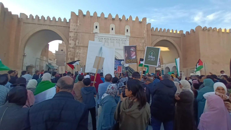 مسيرة لجمعية الخطابة في صفاقس دعما لفلسطين