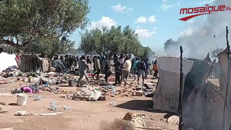 camp des migrants irréguliers d'El Amra