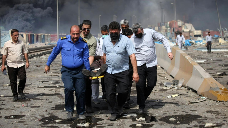 L'explosion dans le port iranien: Le bilan s'alourdit...