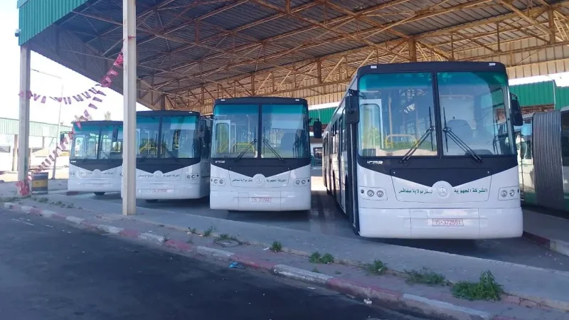 شركة النقل بصفاقس تتسلم 5 حافلات جديدة مزدوجة