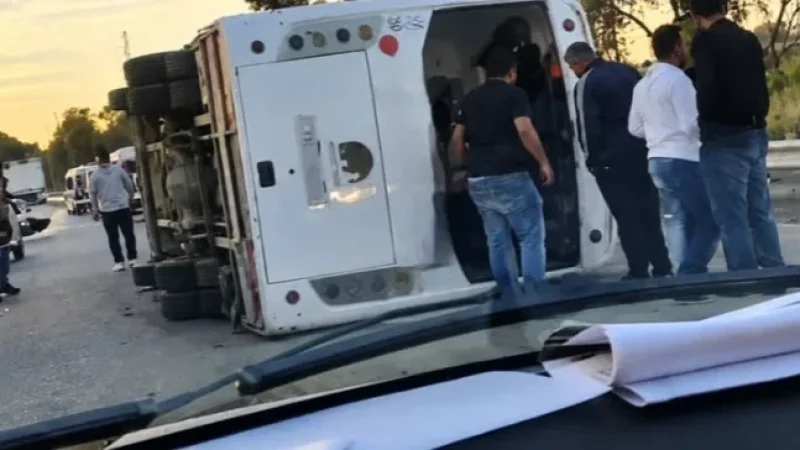 حادث انقلاب حافلة بالقيروان: 30 مصابا يغادرون المستشفى