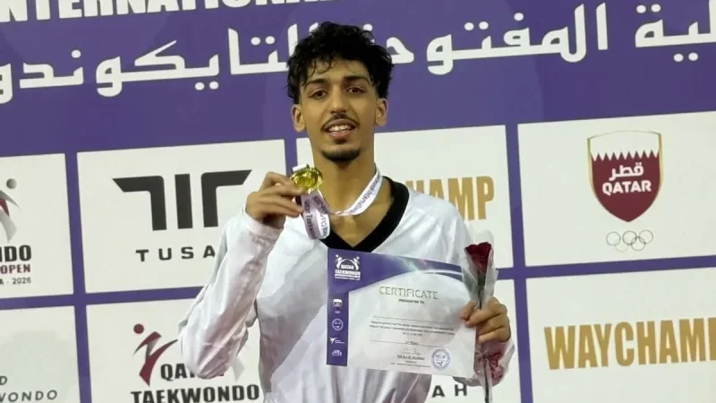 البطل التونسي آدم السالمي يتوج بذهبية بطولة قطر الدولية للتايكواندو
