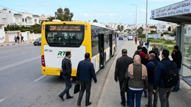 تمديد مسلك الخط 20 'أ' بين محطة الحبيب ثامر ومنطقة البحر الأزرق