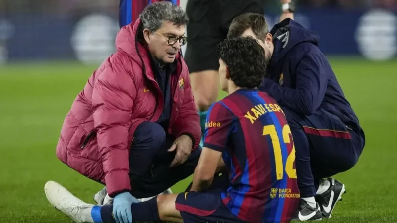 ضربة جديدة لبرشلونة.. تشافي إسبارت يغيب سبعة أسابيع