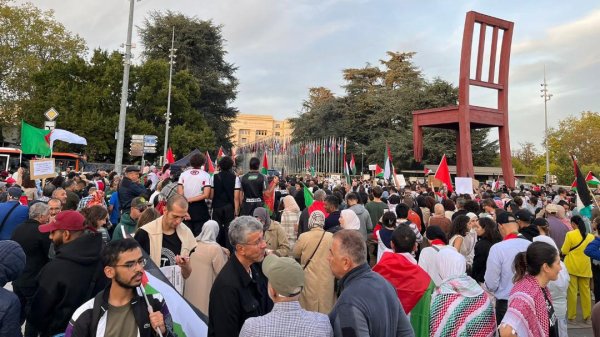 Genève: Des manifestants dénoncent l’agression israélienne contre Gaza