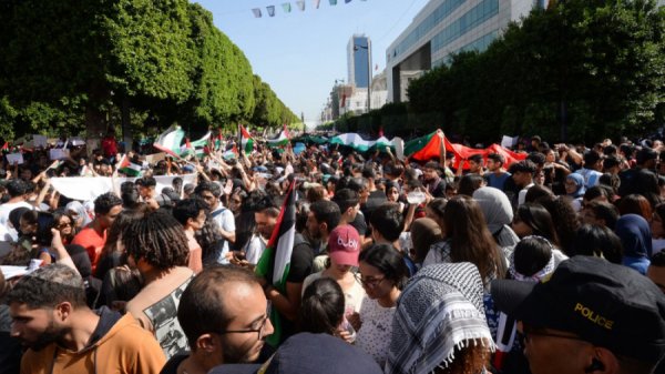 manifestation à Tunis