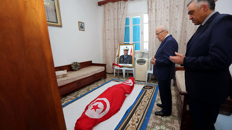 رئيس الجمهورية في منزل الشهيد الرائد رياض برّوطة السبسي