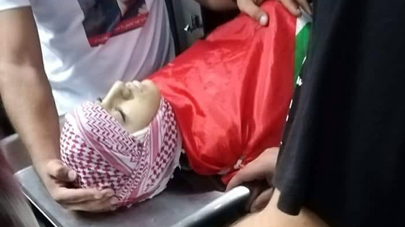 استشهاد طفل فلسطيني برصاص جيش الإحتلال الإسرائيلي