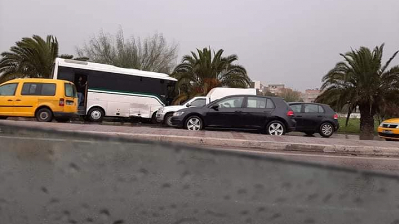 جرحى في إنزلاق حافلة لإتحاد الشغل