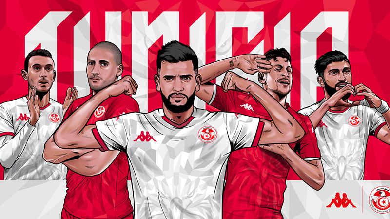تصميم جديد لقميص المنتخب الوطني التونسي لكرة القدم تصميم جديد لقميص المنتخب الوطني التونسي لكرة القدم