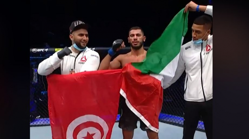 منير لزاز يصبح أول تونسي يحقق إنتصاراً في نزال إحترافي للـ''UFC'' LOI
