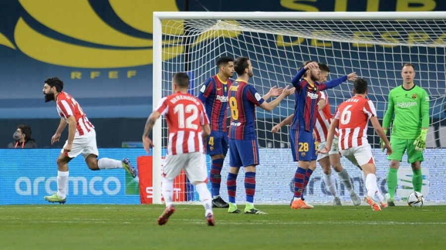 بيلباو يقلب الطاولة على برشلونة ويتوج بكأس السوبر الإسباني بيلباو يقلب الطاولة على برشلونة ويتوج بكأس السوبر الإسباني