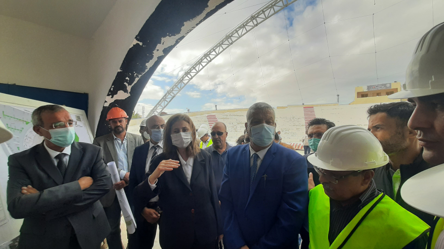 جربة: حرص على إنهاء تغطية مسرح الهواء الطلق في آجالها وزيرة التجهيز في جربة: سنحرص على إنهاء الأشغال في آجالها