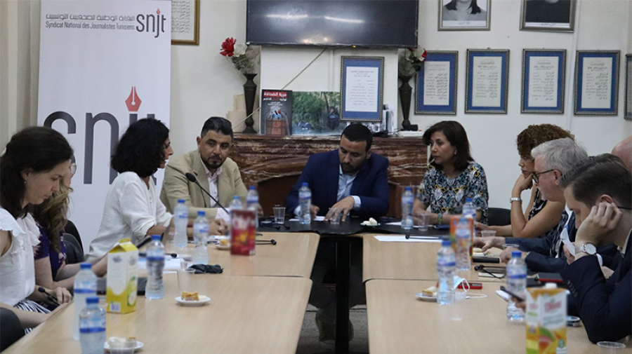 واقع الحريات الصحفية في لقاء الجلاصي ووفد من البرلمان الأوروبي واقع الحريات الصحفية في لقاء الجلاصي ووفد من البرلمان الأوروبي