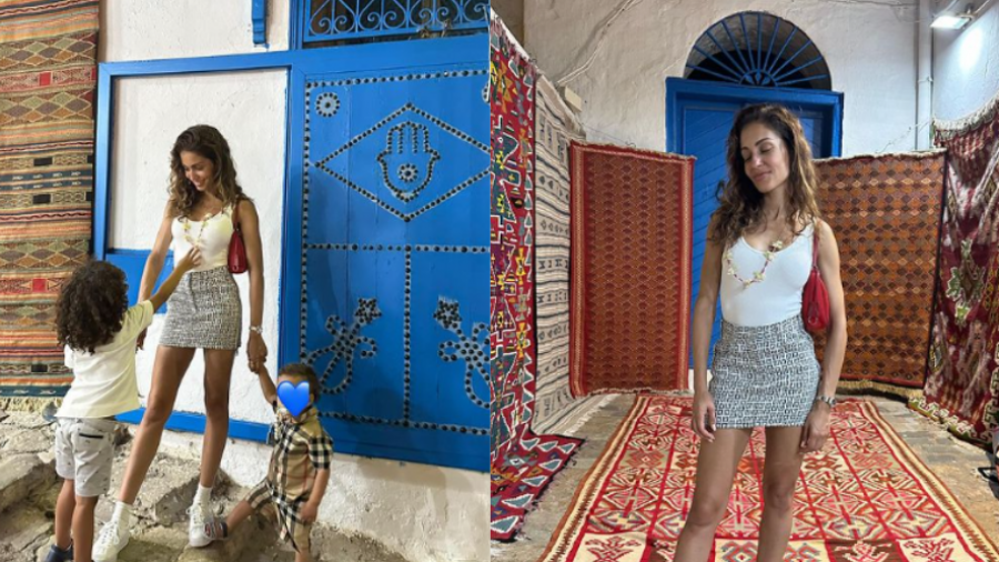 طليقة أشرف حكيمي في جولة سياحية بتونس