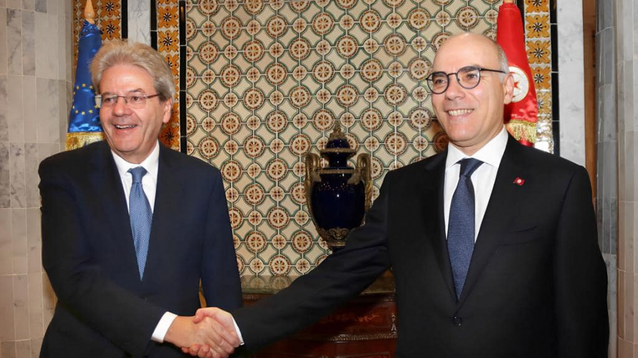 Ammar et Gentiloni discutent du partenariat tuniso-européen Ammaret Gentiloni discutent du partenariat tuniso-européen