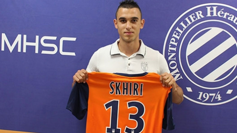 Maillot Domicile MONTPELLIER Ellyes SKHIRI Maillot Domicile MONTPELLIER Ellyes SKHIRI