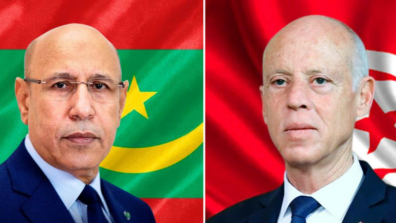Entretien téléphonique entre Kais Saied et Mohamed Ould El-Ghazaouani Entretien téléphonique entre Kais Saied et Mohamed Ould El-Ghazaouani