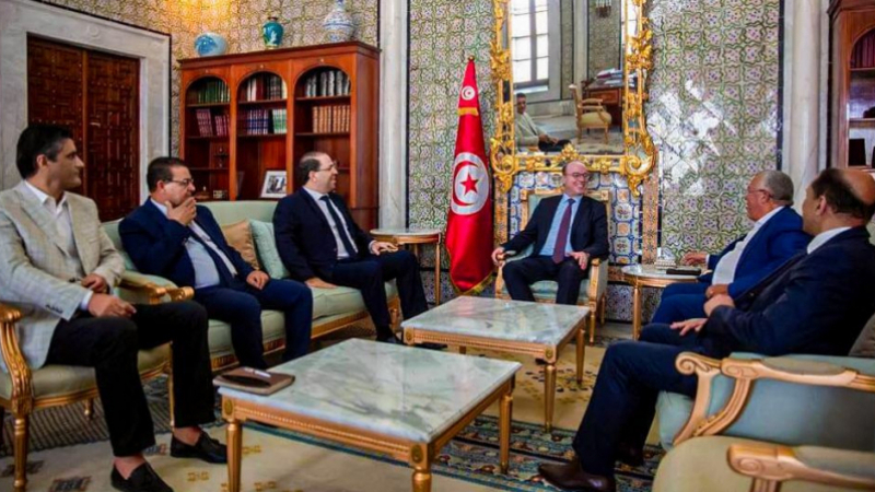 Fakhfakh reçoit les chefs des partis et des groupes parlementaires Fakhfakh reçoit les présidents des partis et groupes parlementaires