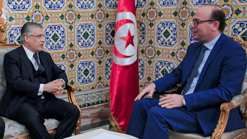 Fakhfekh présente le programme gouvernemental à Nabil Karoui Fakhfekh, Karoui