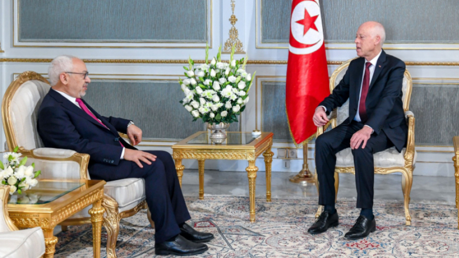 Report de la diffusion de l'interview de Ghannouchi sur Hannibal Tv ghannouchi, saied