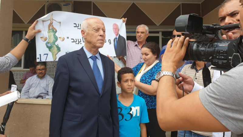 Kais Saïed lance sa campagne électorale à la Manouba kais saied