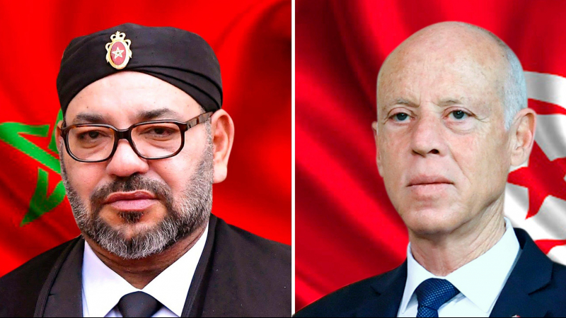 Kais Saied et le roi Mohamed VI 