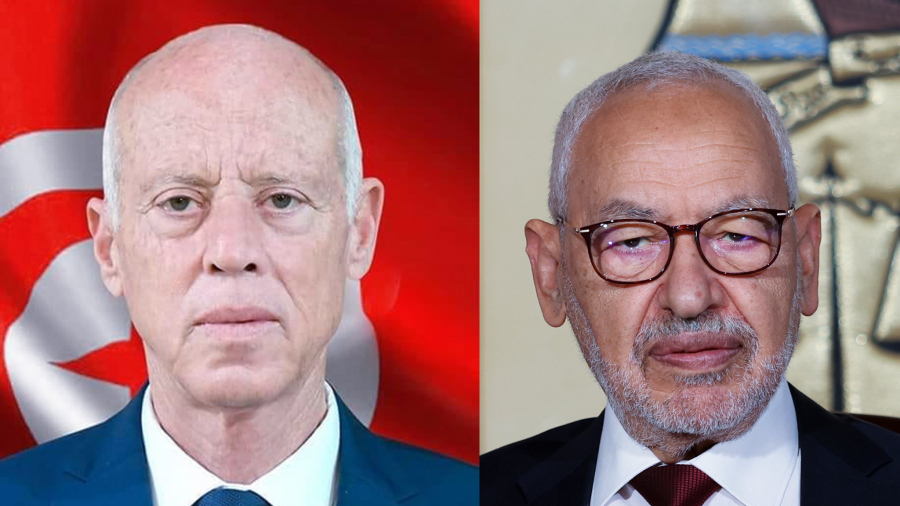 Entretien téléphonique entre Kais Saied et Rached Ghannouchi Kais Saied et Rached Ghannouchi