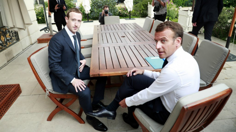 Mark Zuckerberg à l'Elysée chez Emmanuel Macron Mark Zuckerberg