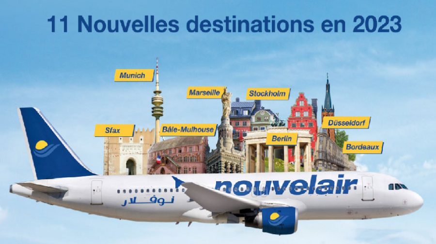 Nouvelair desservira 11 nouvelles destinations en 2023 Nouvelair desservira 11 nouvelles destinations en 2023