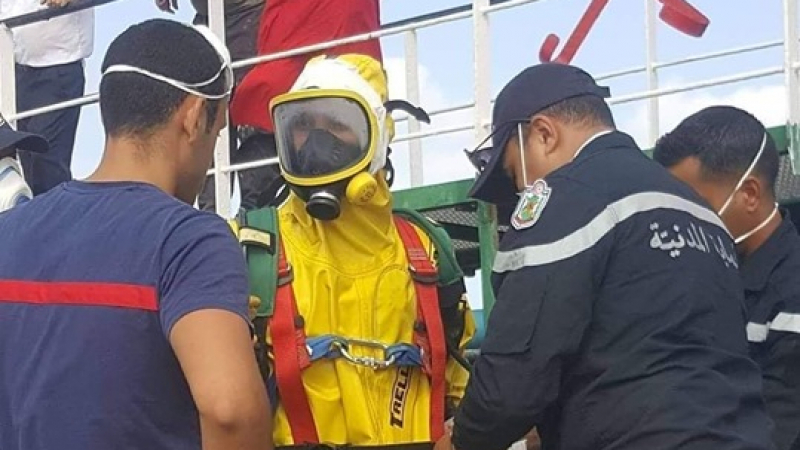 Les corps de deux membres d'équipage d'un navire algérien récupérés protection civile